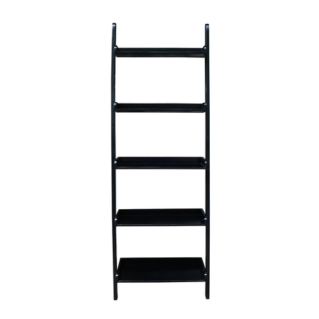 International Concepts Lean To Shelf Unit, with 5 Shelves, Black SH67-2660